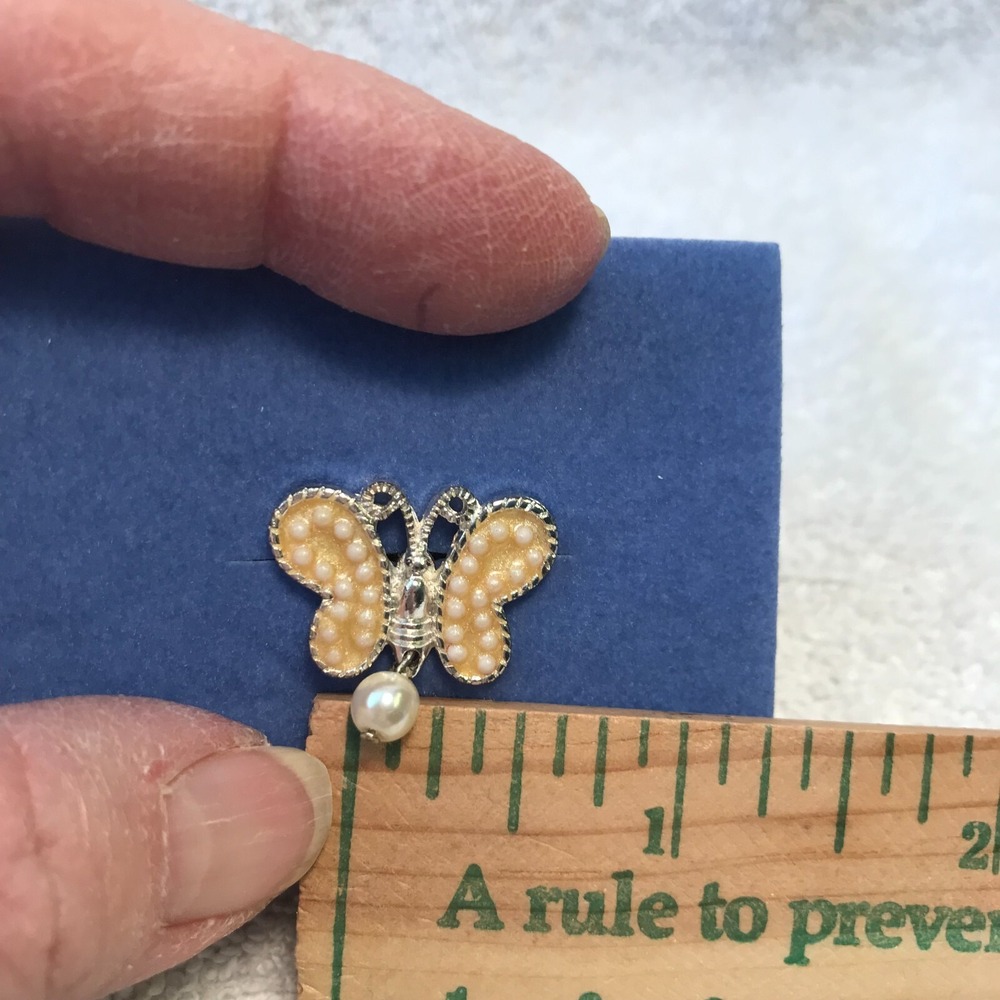 Vintage Avon 2004 Butterfly Pin Birthstone June Rhinestone - Picture 10 of 10
